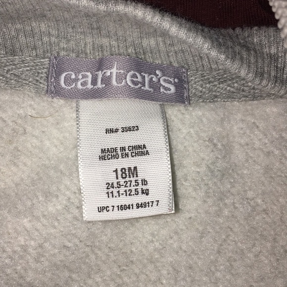 Carter's Other - Adorable gray hoodie from Carter’s